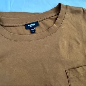 Express Men's Tan Short Sleeve Tee